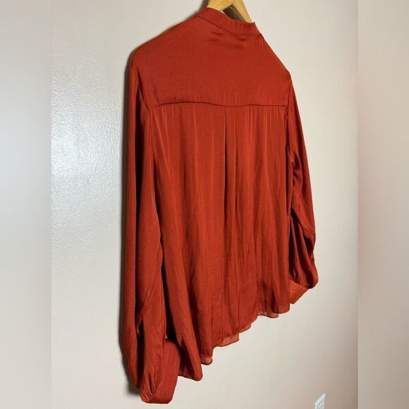 SALE! Rust Naked Zebra Blouse Size L EUC - Picture 4 of 5